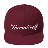 Cursive Hazard Snapback Hat
